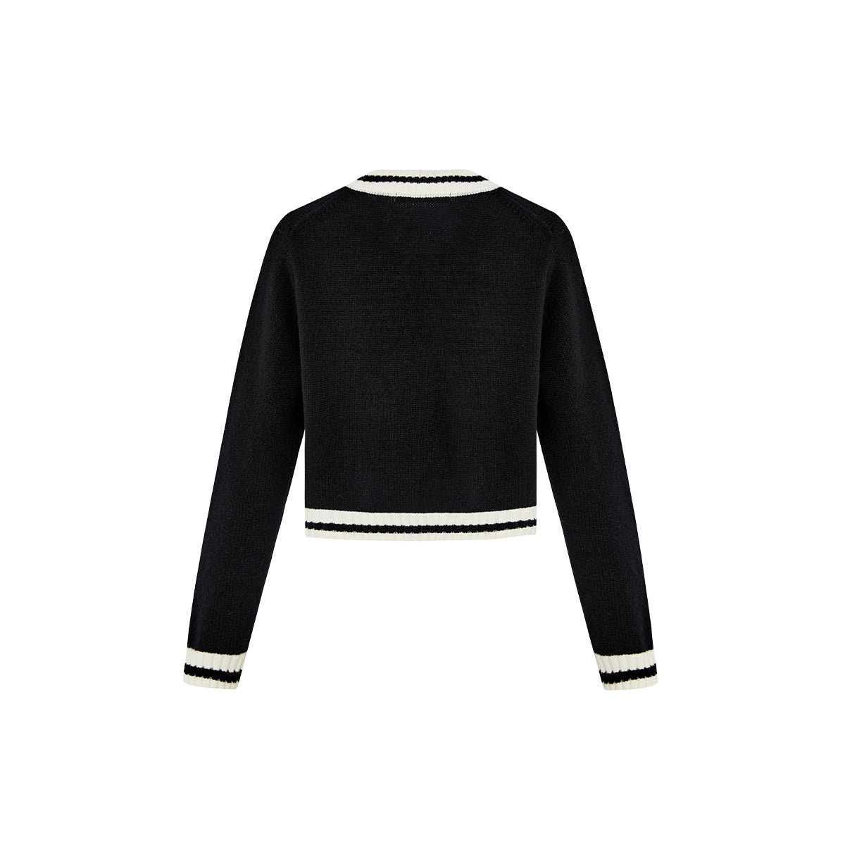 Eimismosol College Style Woolen Knit Cardigan Black