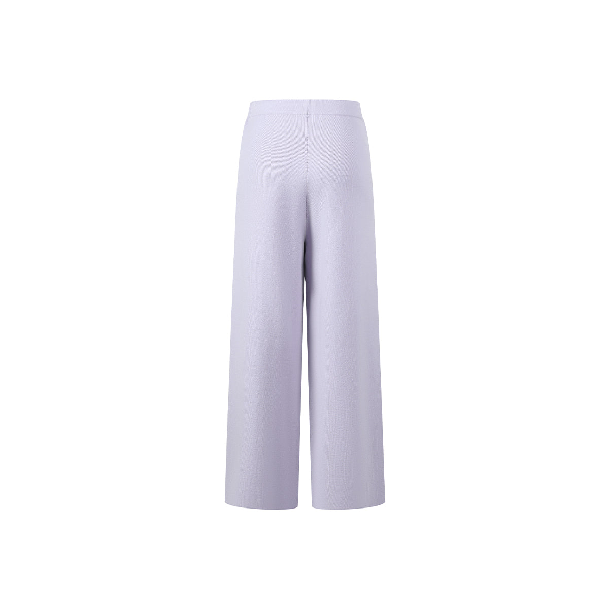 Three Quarters Oversized Straight-Leg Knit Pants Purple