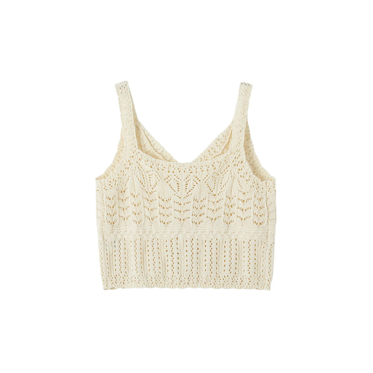 SomeSowe Hollow Out Crochet Knit Cardigan And Slip Vest Set