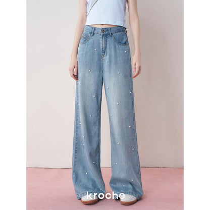 Kroche 3D Pearl High Waist Jeans