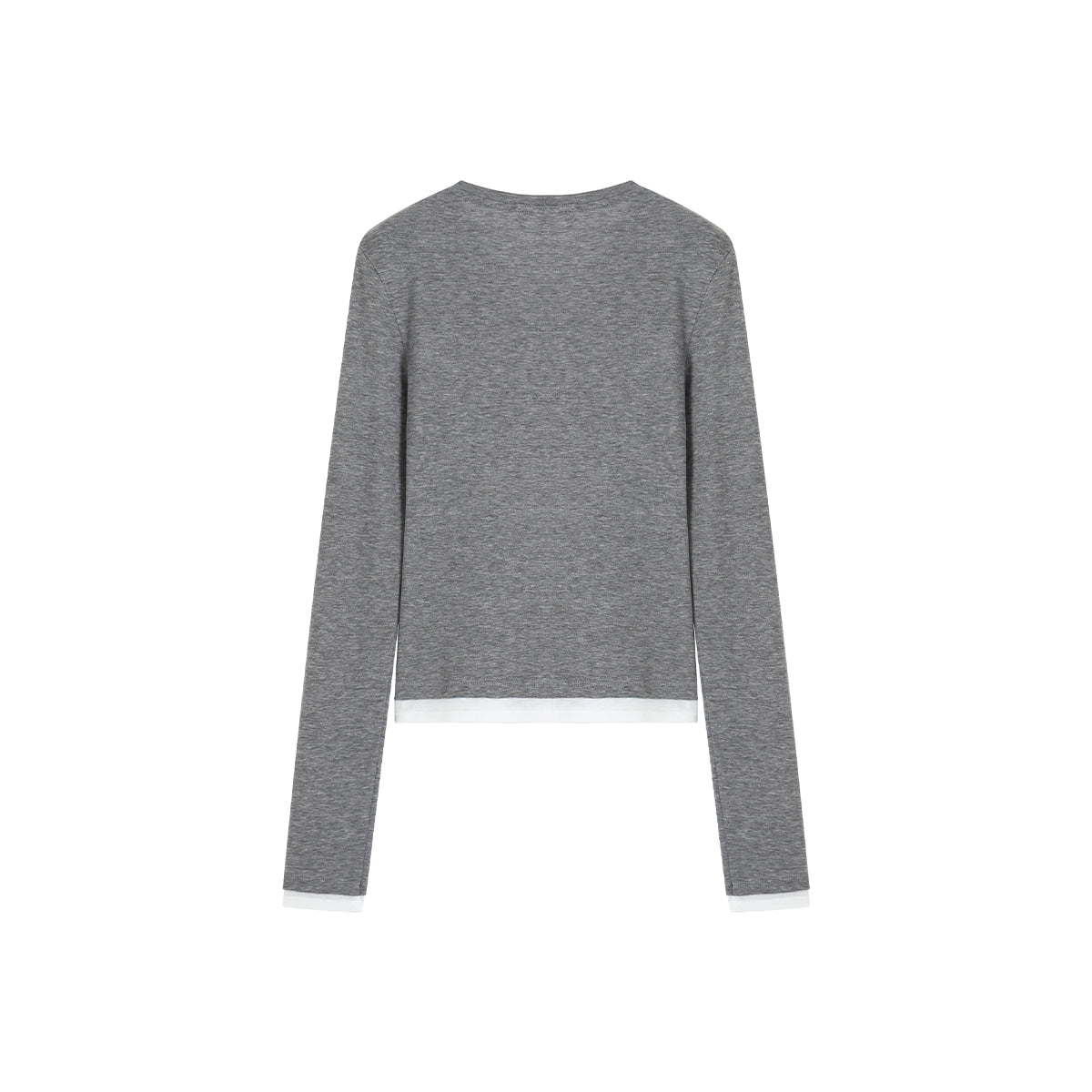 SomeSowe Bow Studded Long Sleeve Top Gray