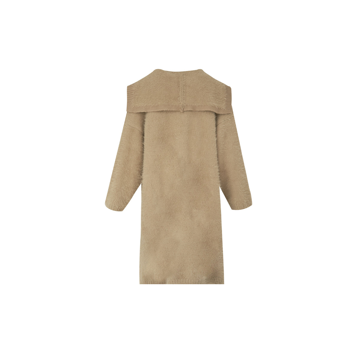 Kroche Faux Mink Oversized Lapel Coat Brown