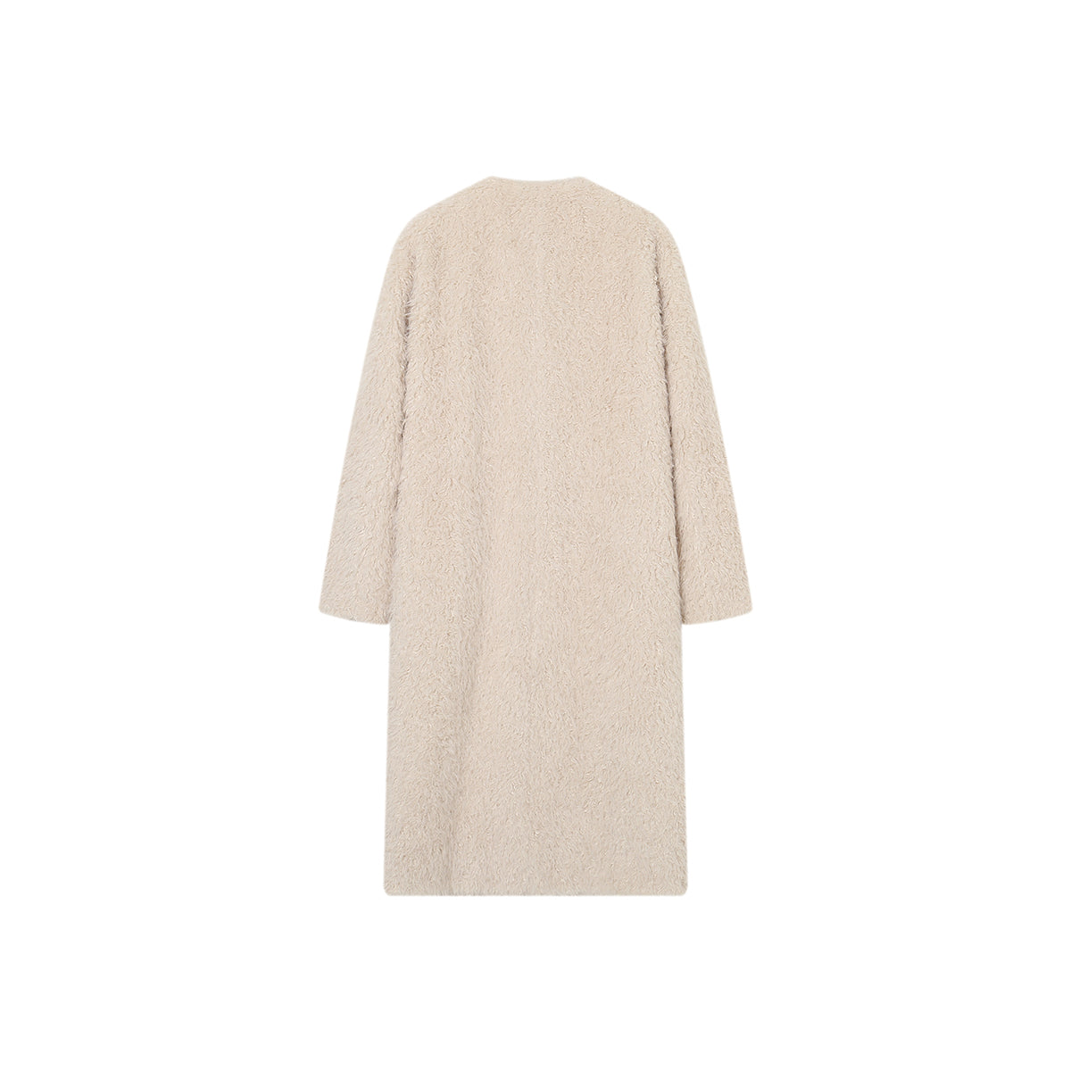 SomeSowe Oversized Chamois Leather Fur Coat White