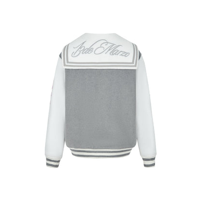 13De Marzo Sailor Collar Doozoo Mermaid Baseball Jacket Gray