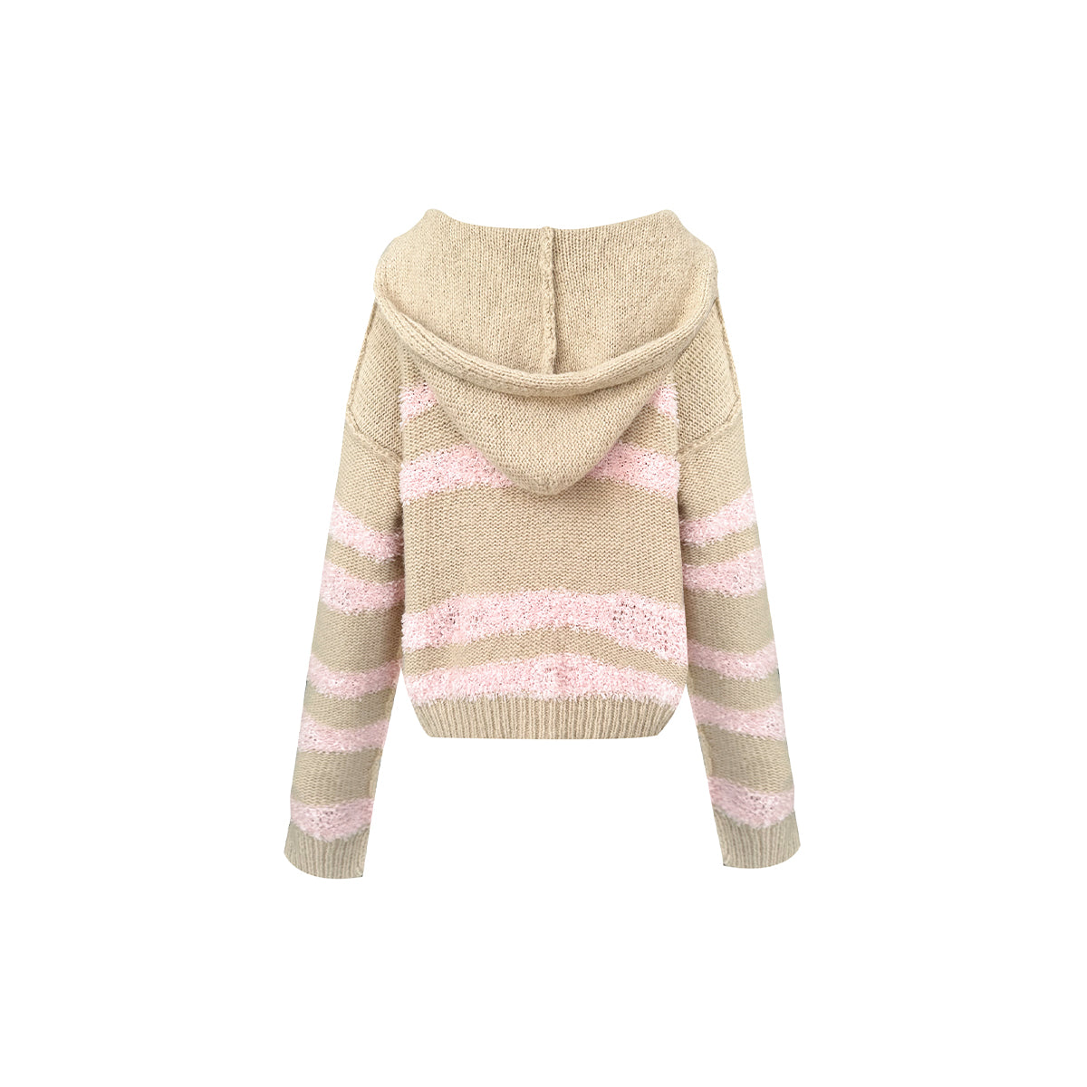 Kroche Color Blocked Destroy Oversized Hooded Sweater