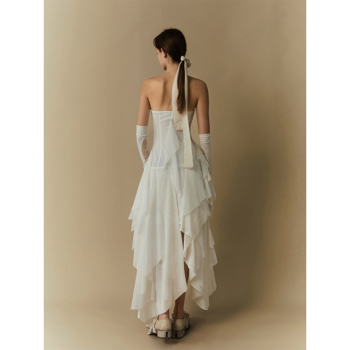 Elywood White Layering Bandeau Dress