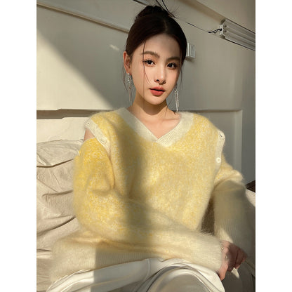 Rumia Rifle Gradient Sweater Yellow