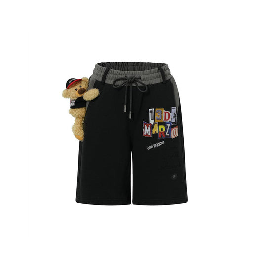 13De Marzo Clipping Logo Bear Shorts Black