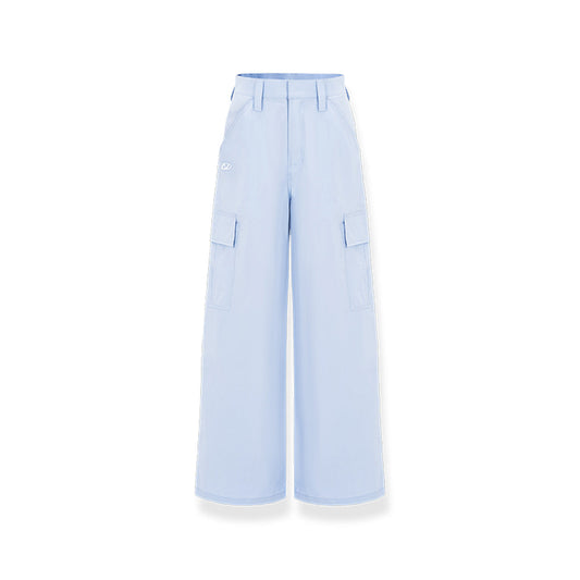 NAWS Textured Low-Rise Cargo Pocket Relaxed Fit Pants Blue