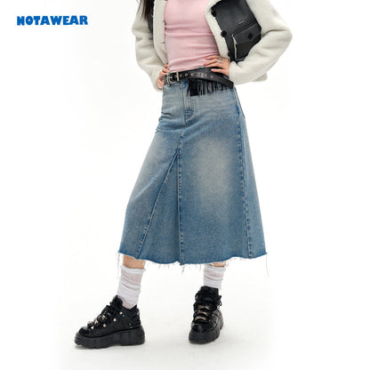 NotAwear Accordion Denim Long Skirt