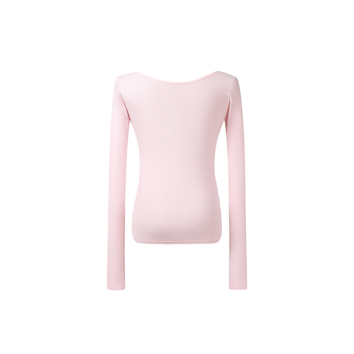 Three Quarters Ballet-Inspired Drawstring Top Pink