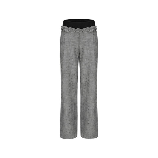 AGAM Double Waist Stringy Selvage Suit Pants Grey