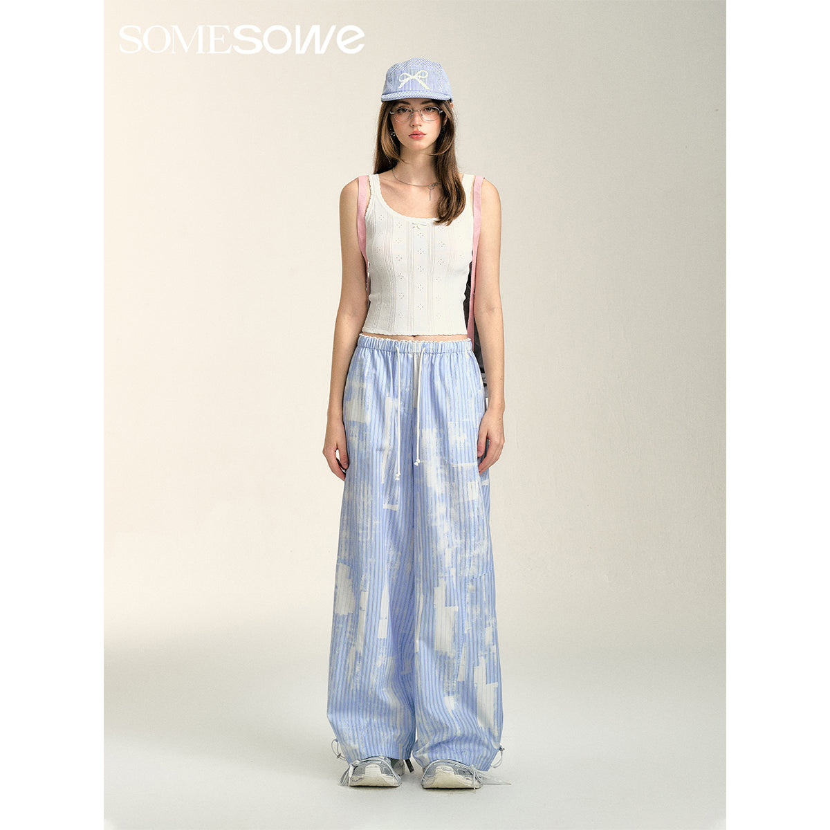 SomeSowe Cloud Striped Drawstring Pants