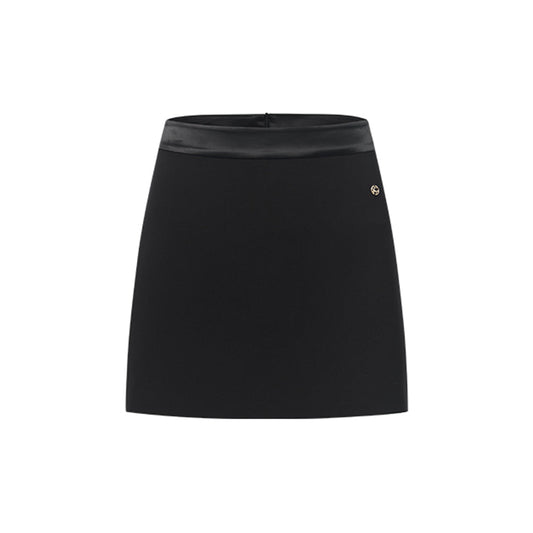 Sheer Luck Vivi Classic Suit Wrapped Skirt Black