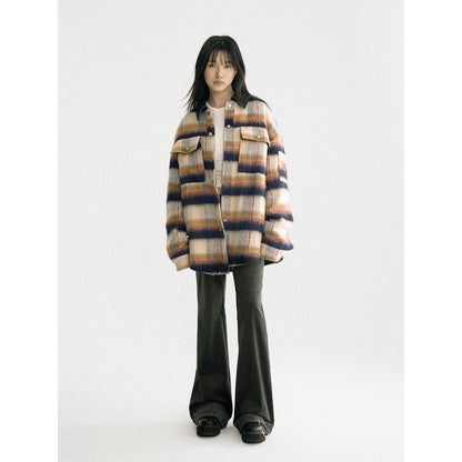 IFIK Color Blocked Plaid Jacket