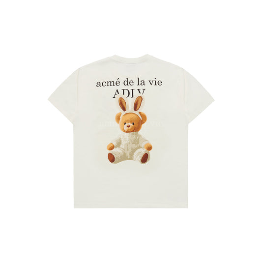 ADLV Rabbit Bear Doll Logo T-Shirt Cream