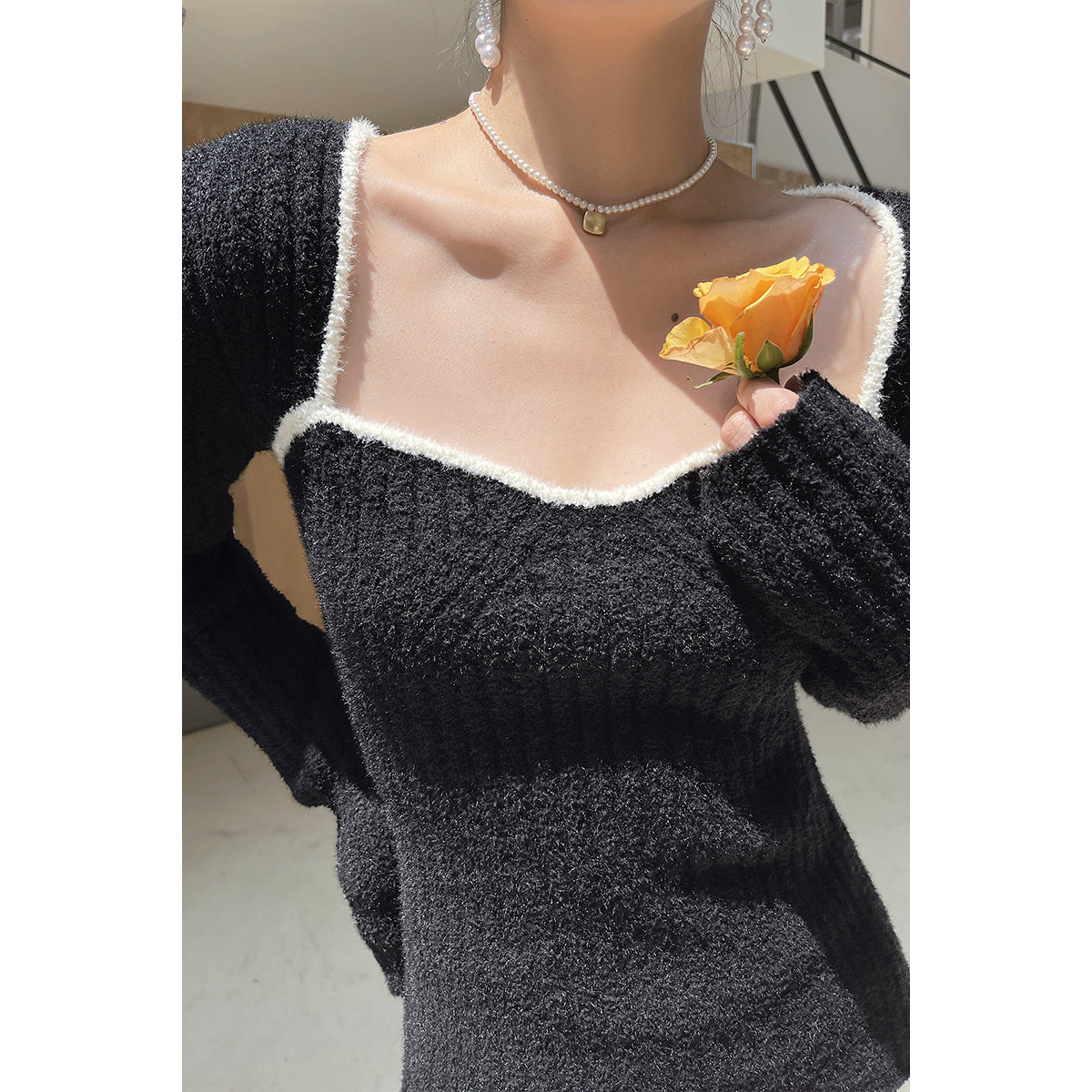 Rumia Aleph Knitted Jumper Black