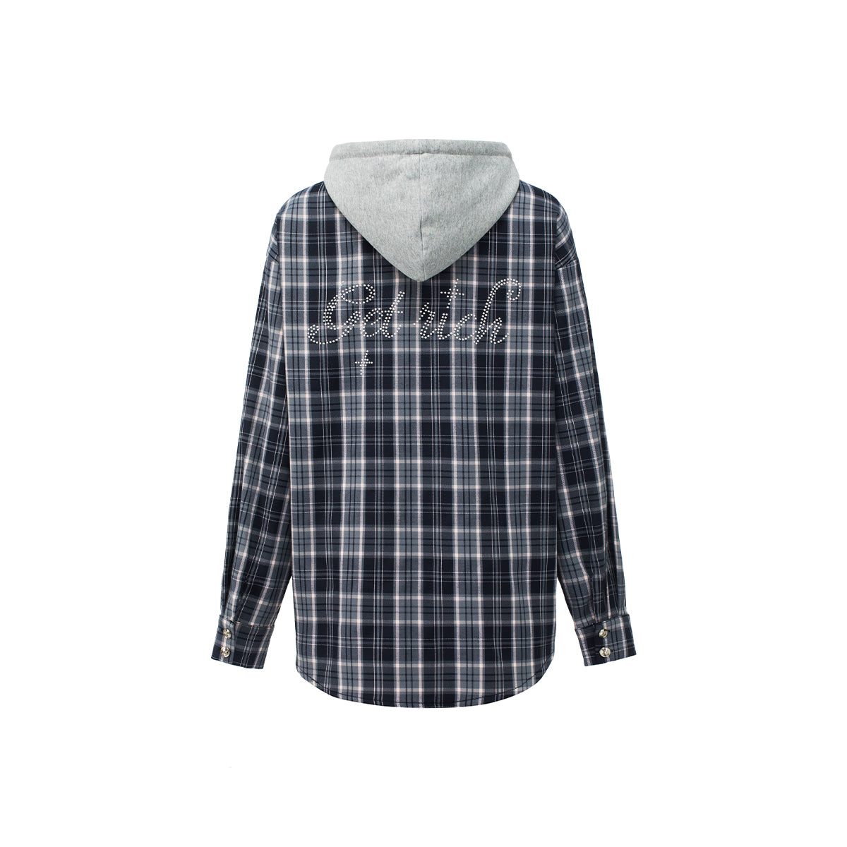 MacyMccoy Detachable Hooded Checkered Shirt