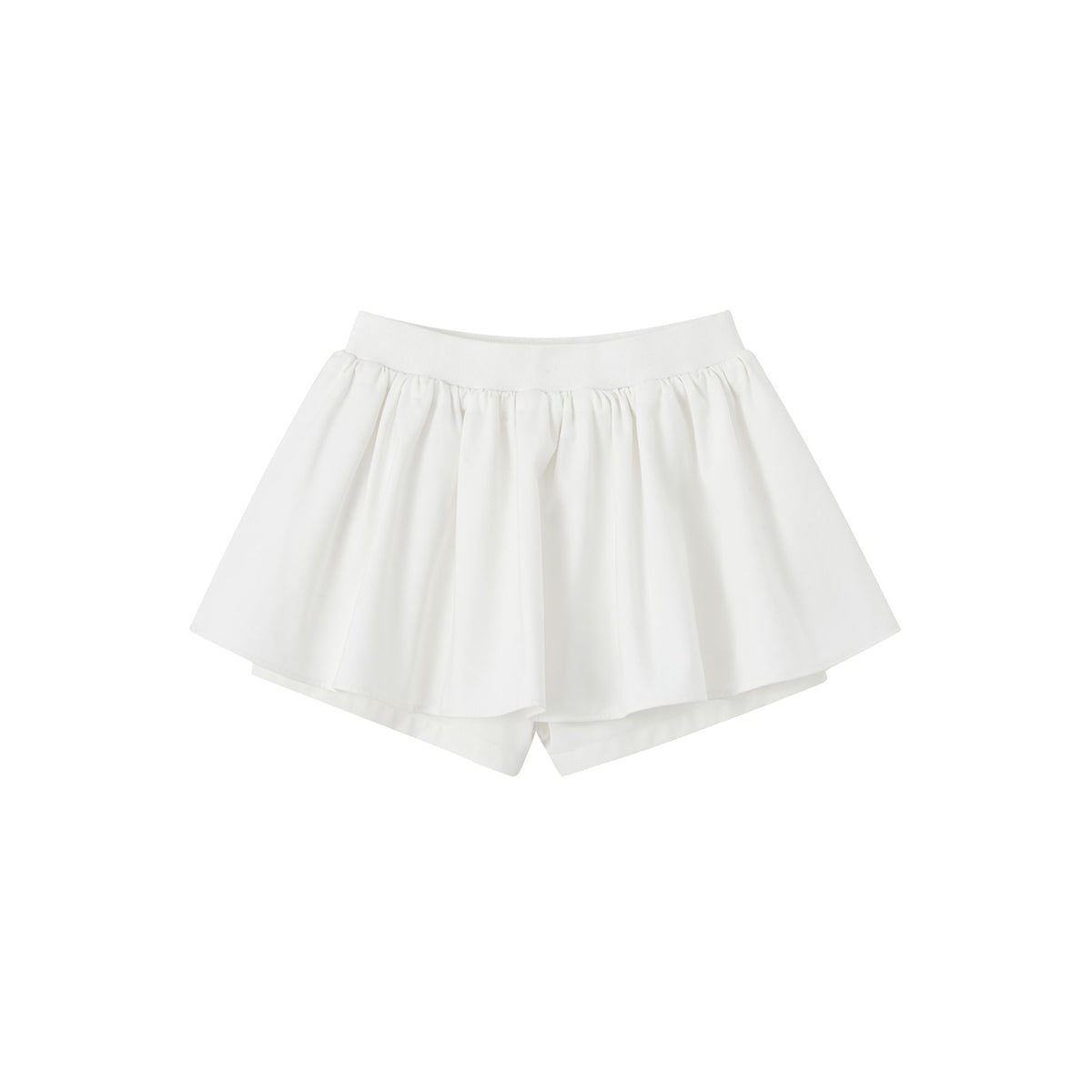 SomeSowe 3D A-Line Puffy Skirt Shorts White