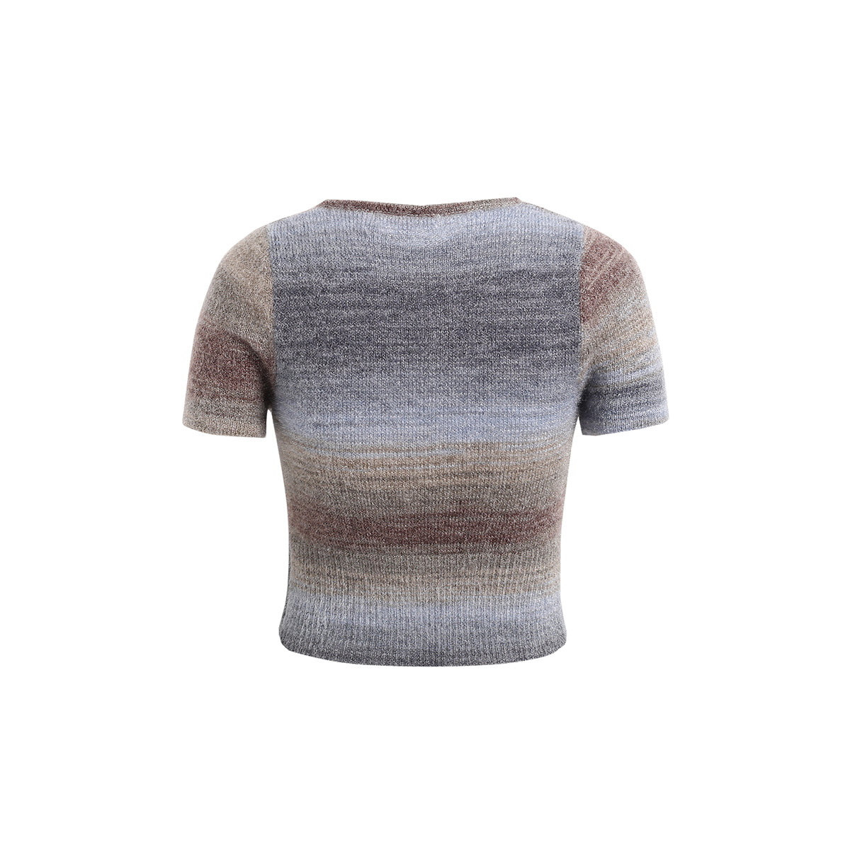 Wildshadow Teddy Bear Gradient Faded Knit Crop Top