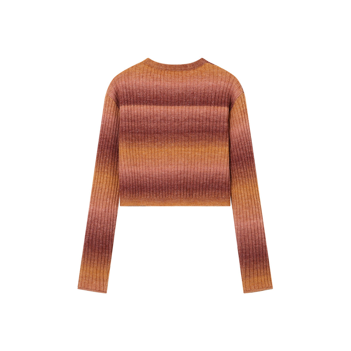 SomeSowe Island SunSet Gradient Knit Cardigan Orange