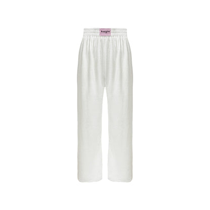 AsGony Super-Soft Casual Sweat Pants White