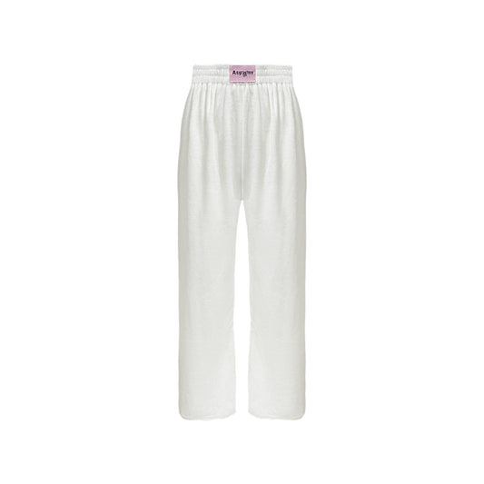 AsGony Super-Soft Casual Sweat Pants White