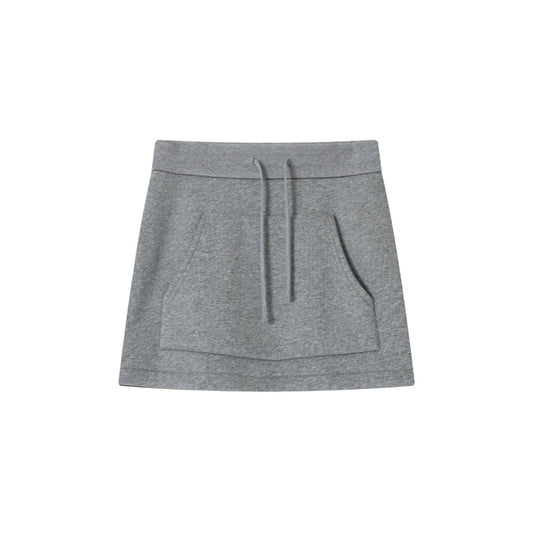 SomeSowe Kangaroo Pocket Short Skirt Grey