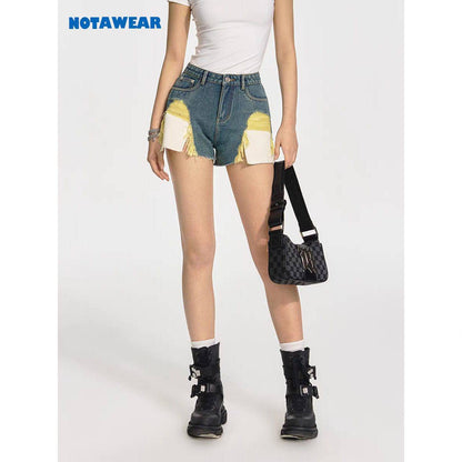 NotAwear Pocket Destroyed Wash Denim Shorts