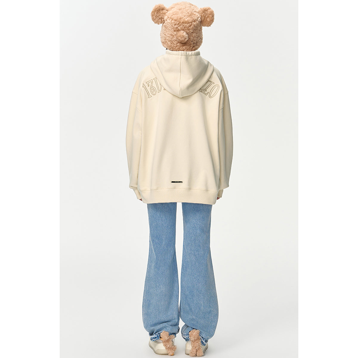 13De Marzo Bear Doll Fuzzy Bucket Hat Khaki