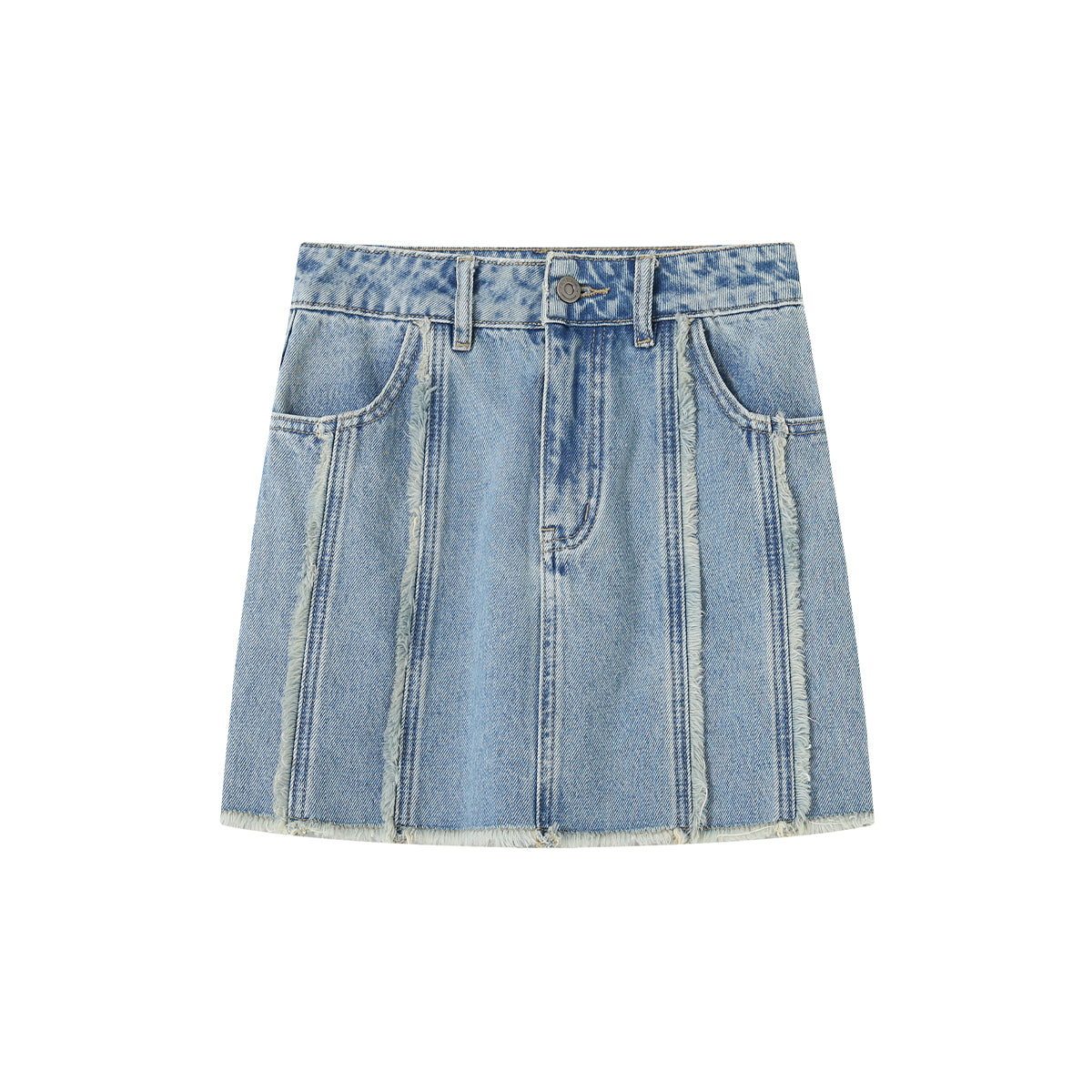 SomeSowe Destroyed Denim Skirt Blue