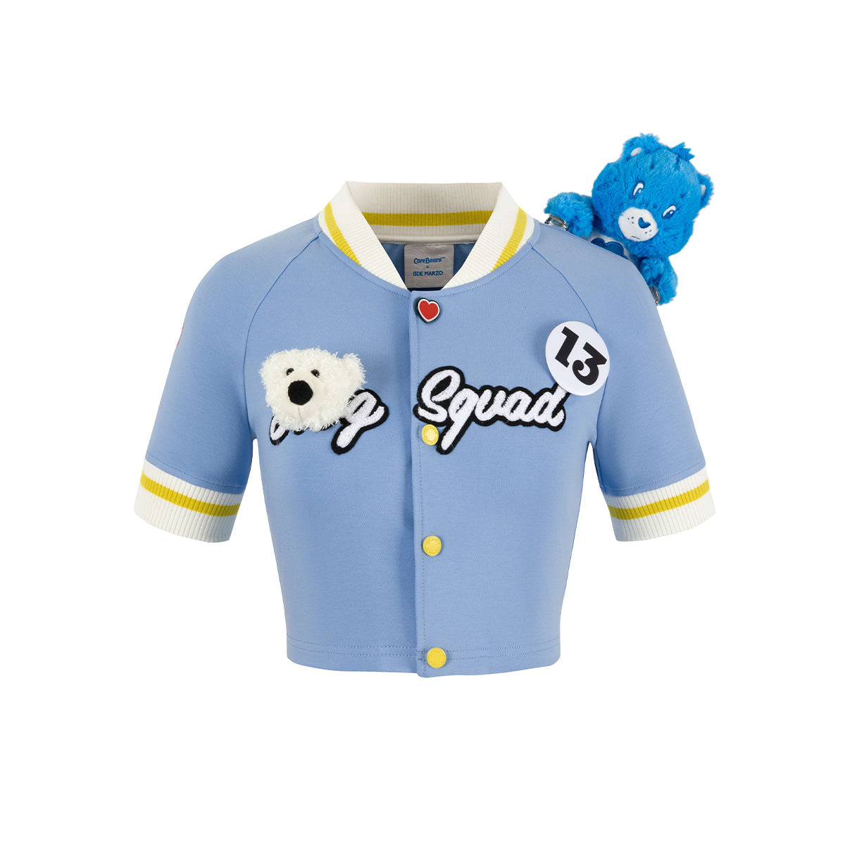 13De Marzo X Care Bears Hug Squad Baseball Top Blue