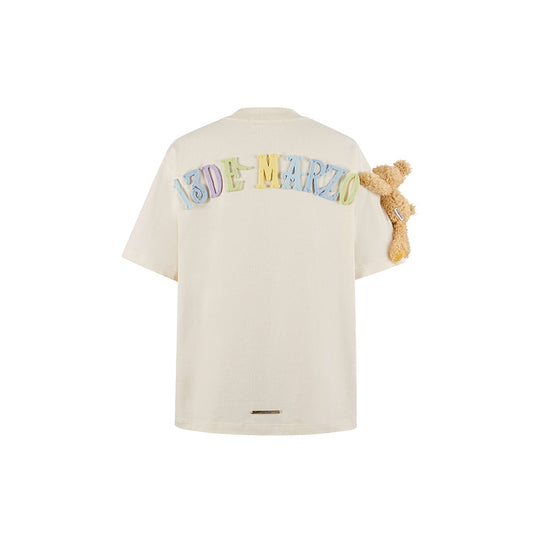 13De Marzo Macaron Logo T-Shirt Beige