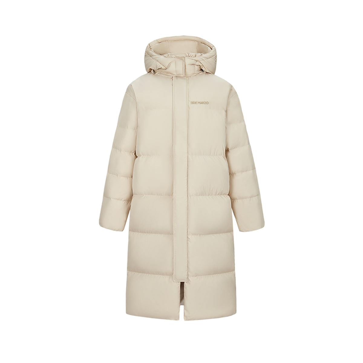 13De Marzo Back Plush Bear Long Down Jacket Beige