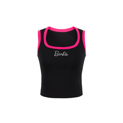 Weird Market X Barbie Hotfix Logo Contrast Vest Black