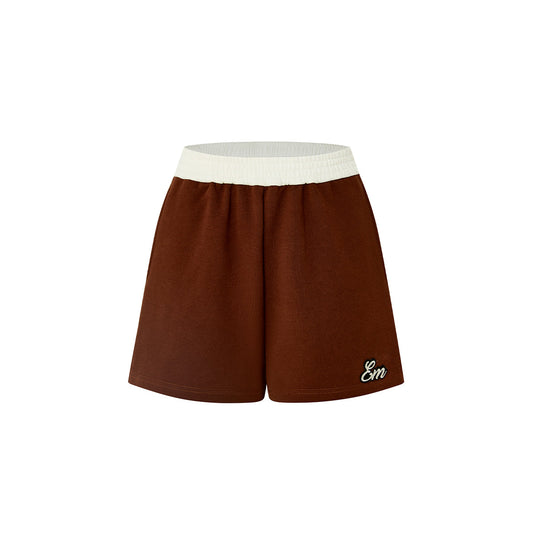 Eimismosol Color Blocked Sports Shorts Brown