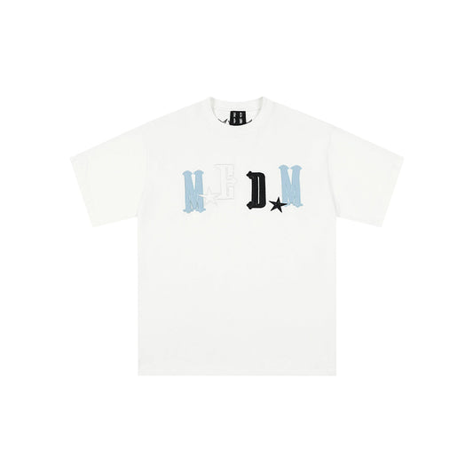 MEDM Leather Patch Logo T-Shirt White