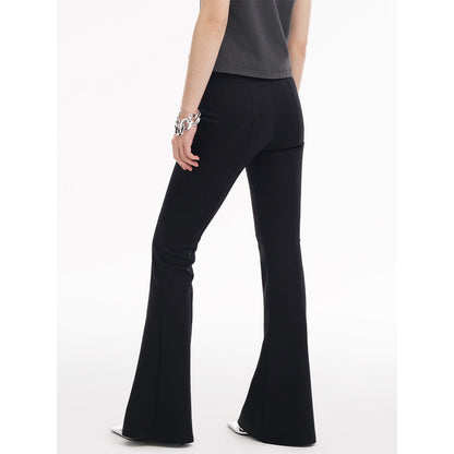 Cottia Woven Slim Flared Pants Black