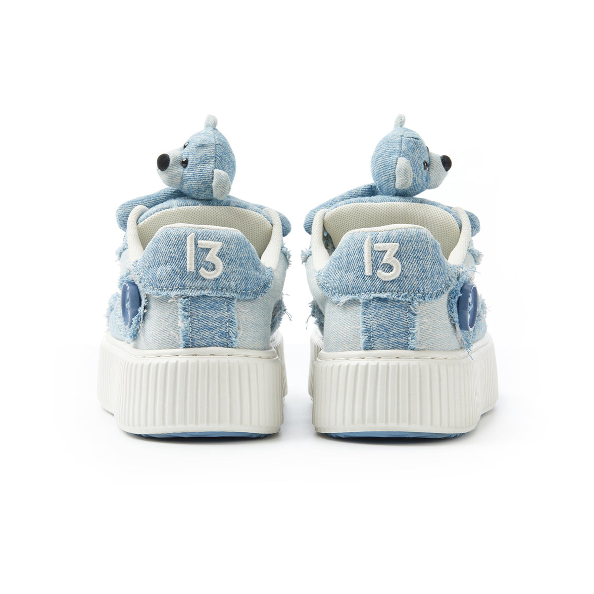 13De Marzo Plush Bear Denim Biscuits Sneaker Blue