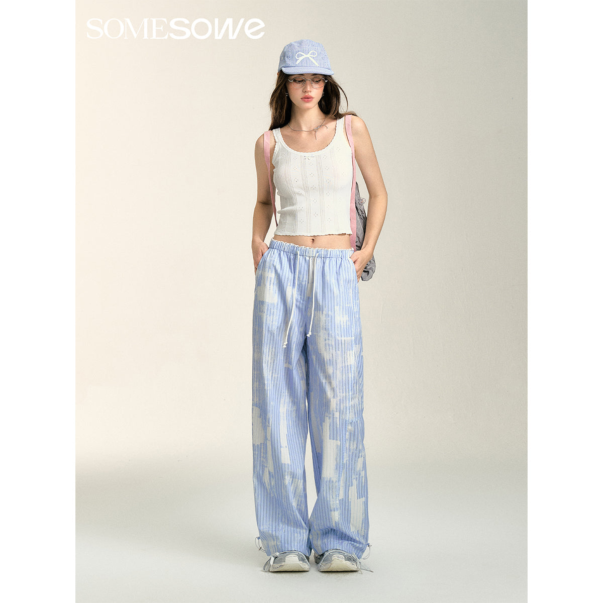 SomeSowe Cloud Striped Drawstring Pants