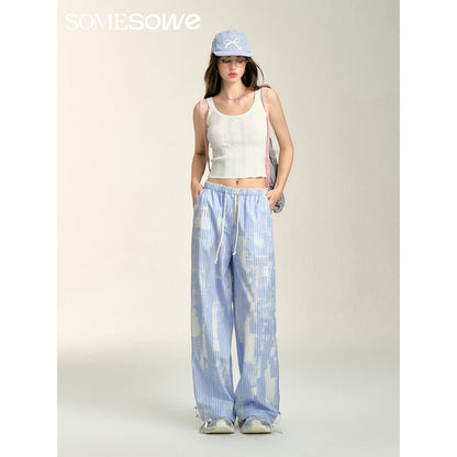 SomeSowe Cloud Striped Drawstring Pants