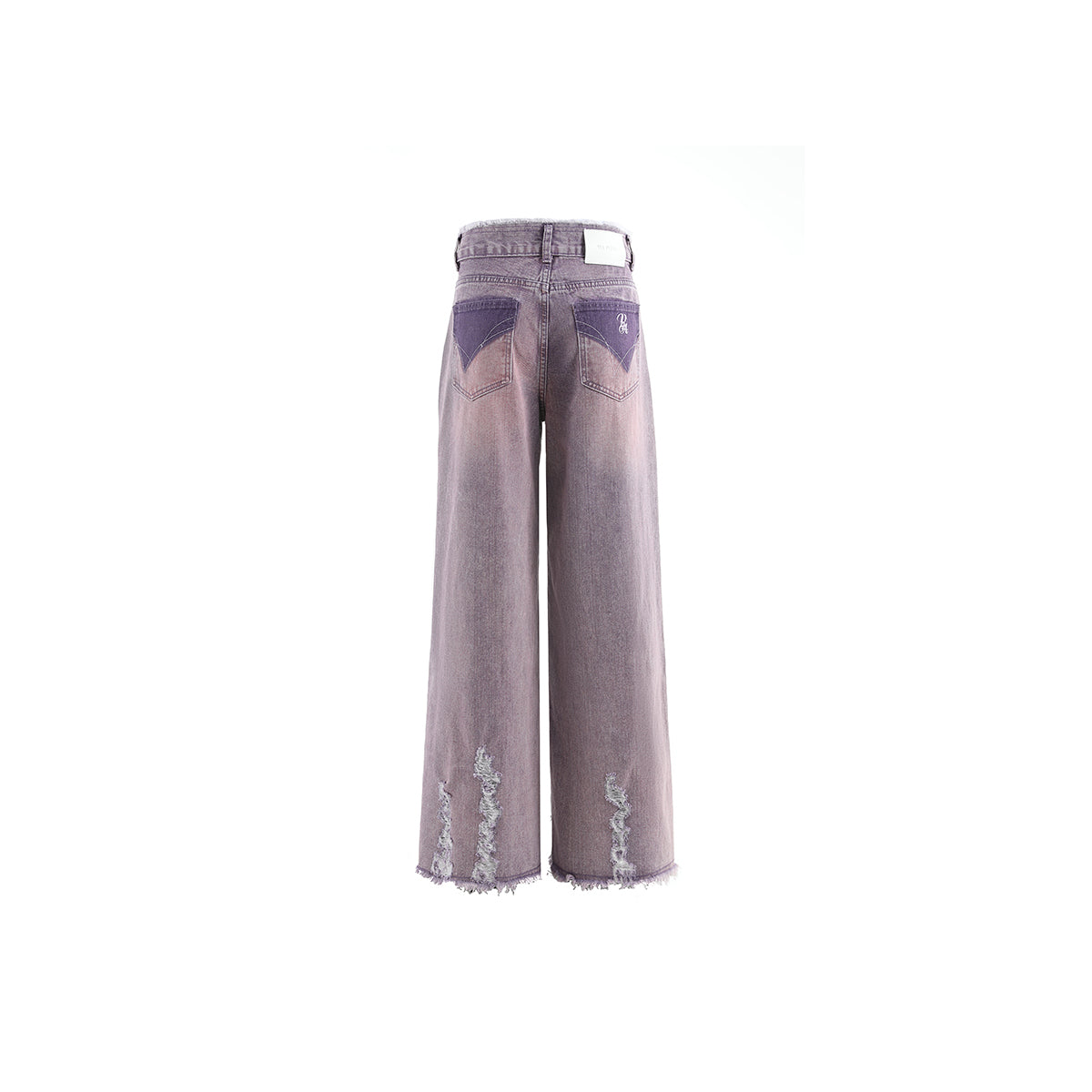 Via Pitti Rugged Low-Waist Wide-Leg Jeans Purple