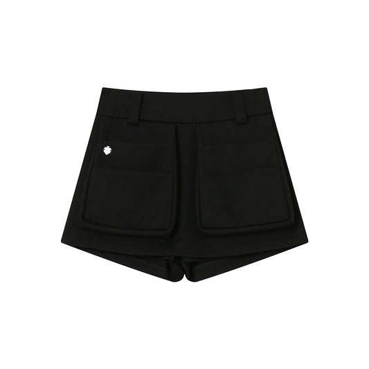 SomeSowe 3D Pocket Cargo Skirt Shorts Black