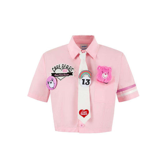 13De Marzo X Care Bears Patch Tie Shirt Pink