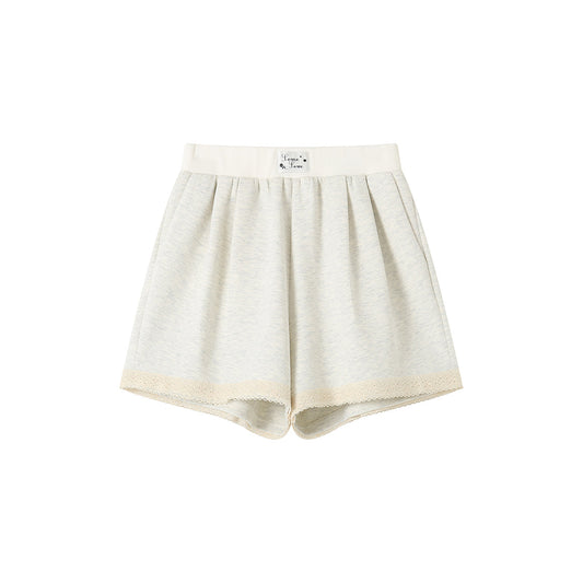 SomeSowe Lace Edge Patchwork Shorts