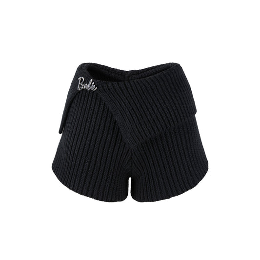 Weird Market X Barbie Logo Knit Shorts Black