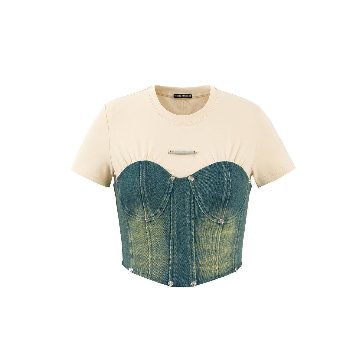 Weird Market Denim Patch Camisole Top - Mores Studio