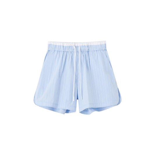 SomeSowe Folded Silhouette Striped Shorts