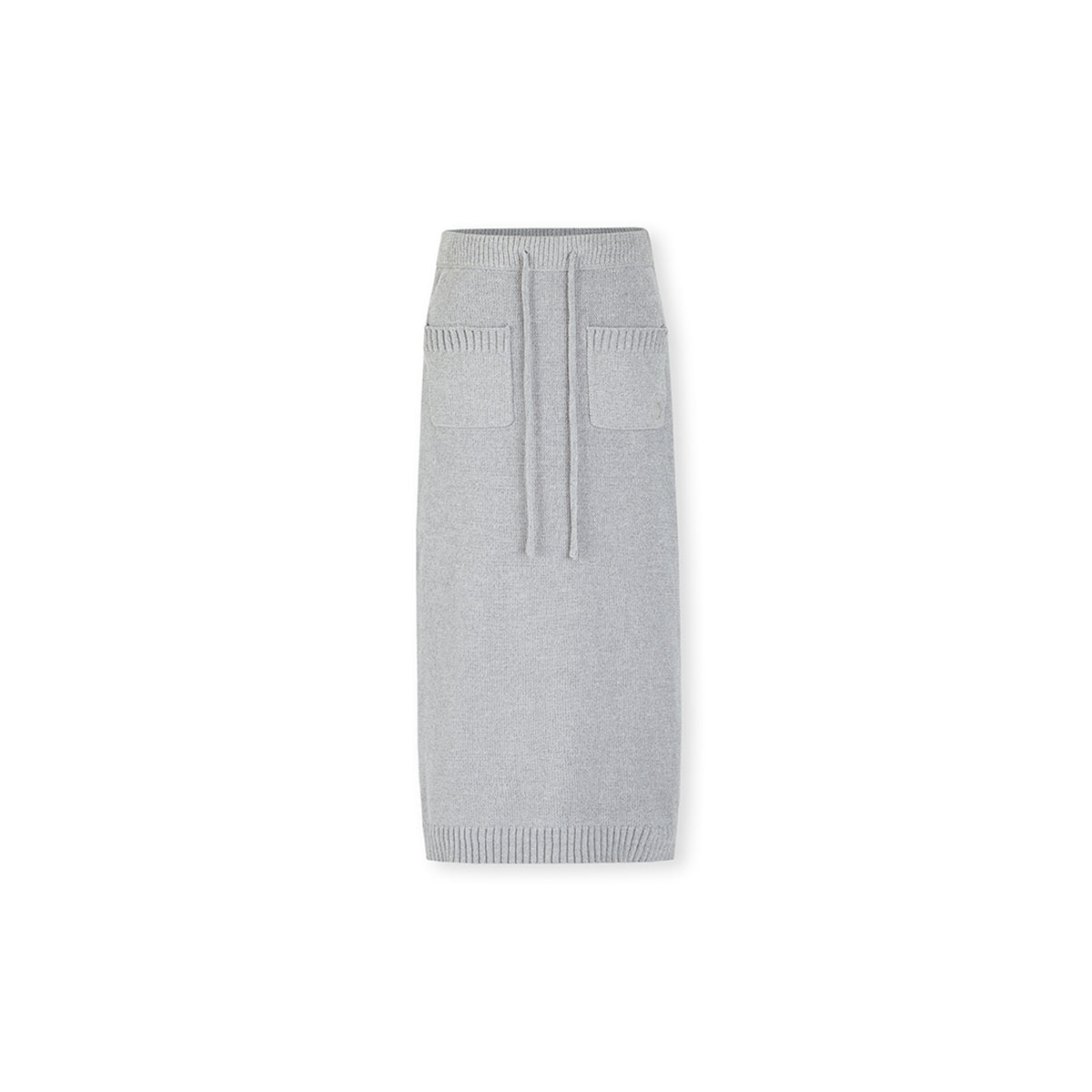 NotAwear Drawstring Knit Long Skirt Grey