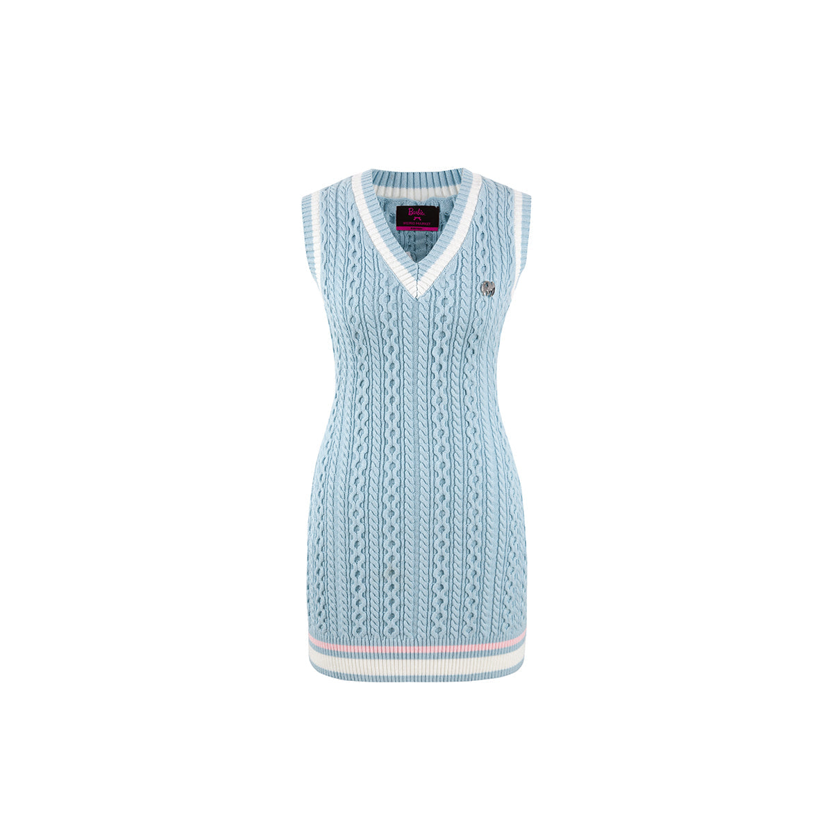 Weird Market X Barbie Contrast Knit Dress Blue